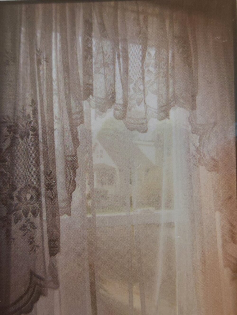 Curtain Chic, Cameo Rose Ivory Lace Window Tier Pair, New In Bag